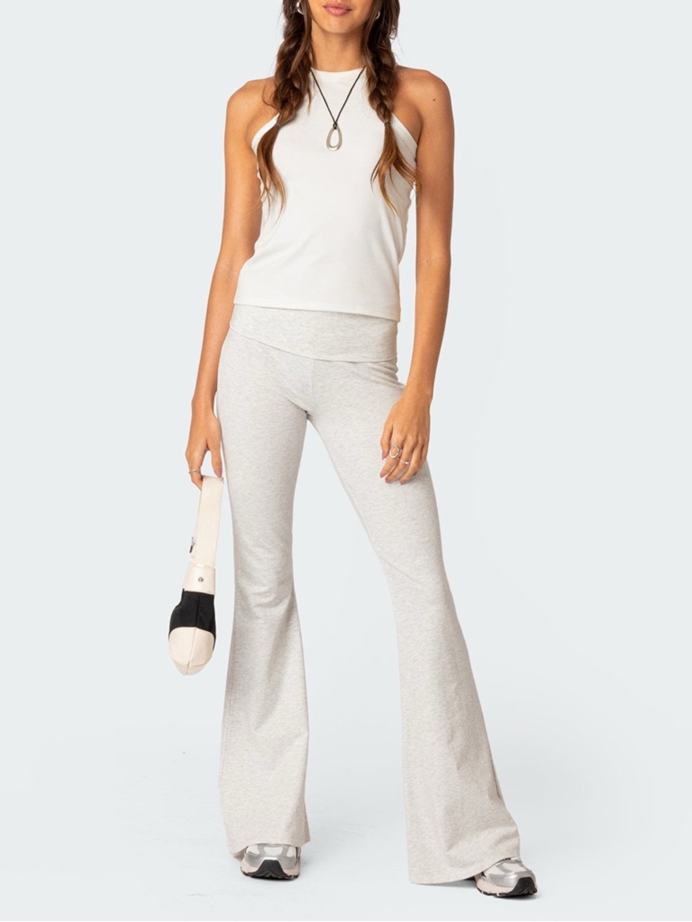 NEW with tags Edikted Light Gray Flared Lounge Pants